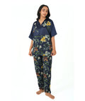 Tropical Midnight – Navy Blue Night Suit