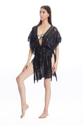 Sequin And Tassel Coverup