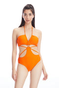 Orange Embellished Monokini