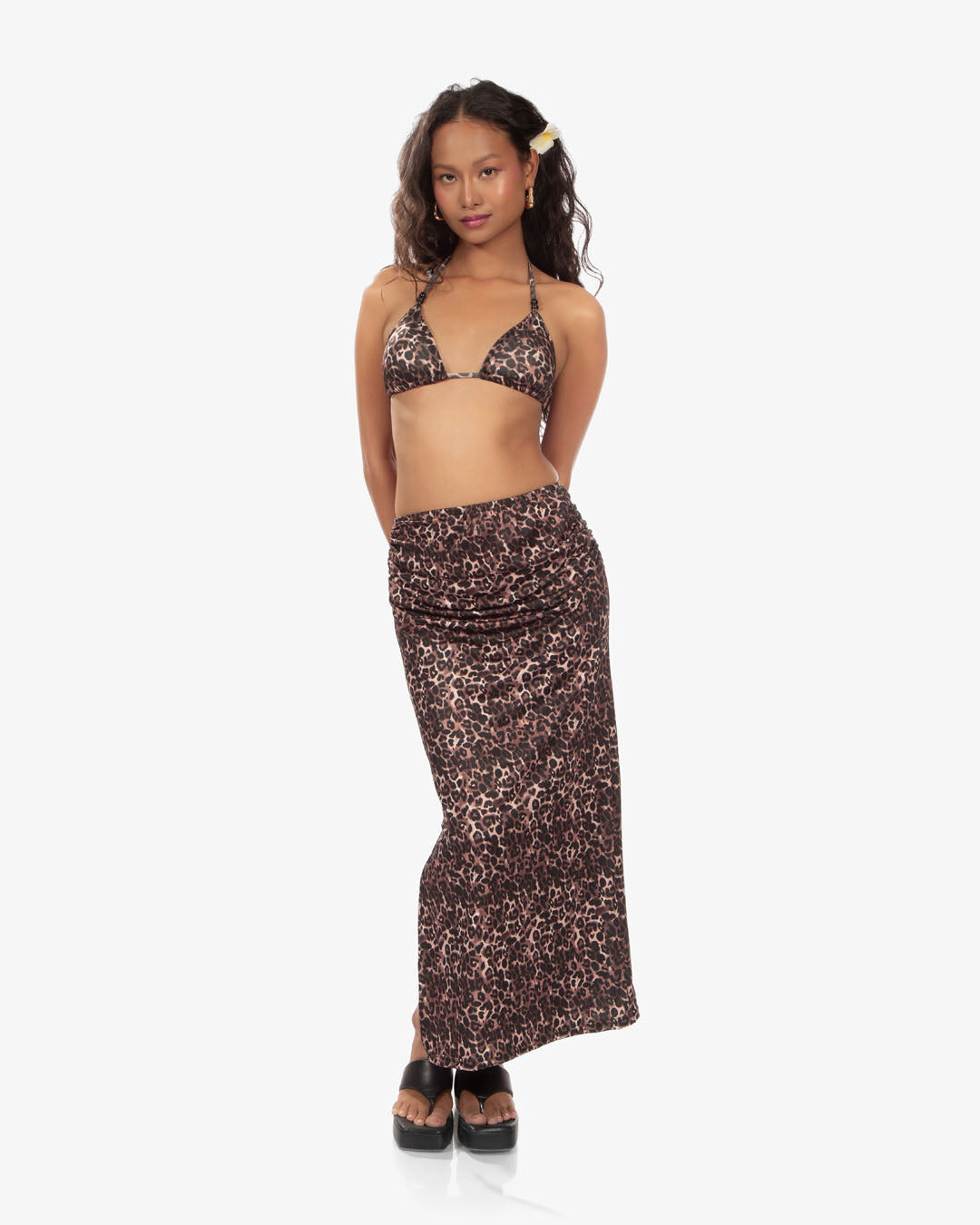 Leopard Print Bikini Top