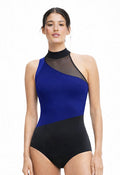 Midnight Net Overlay Swimsuit