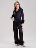 Midnight Black Feather Nightsuit