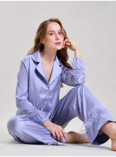 Tiffany Blue Feather Nightsuit
