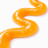 Orange slime in a wavy pattern on a white background