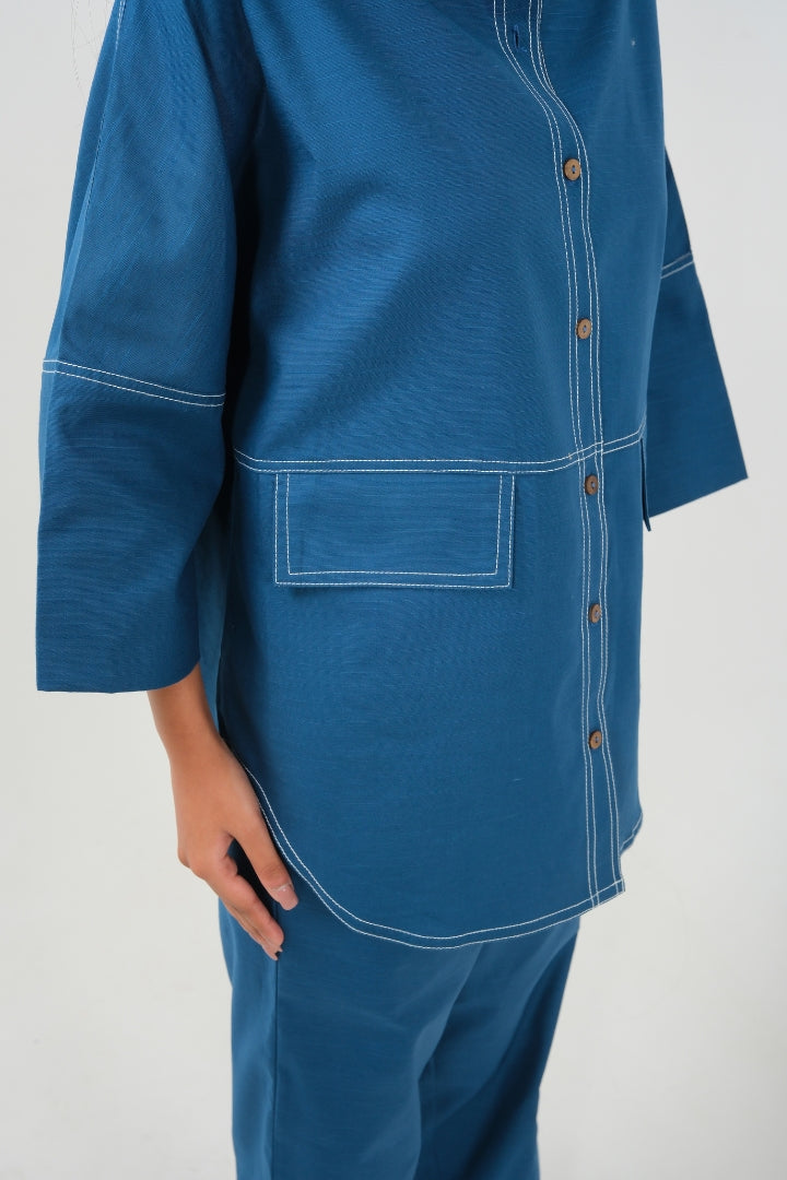 Indigo Edge - Cotton Co-ord Set