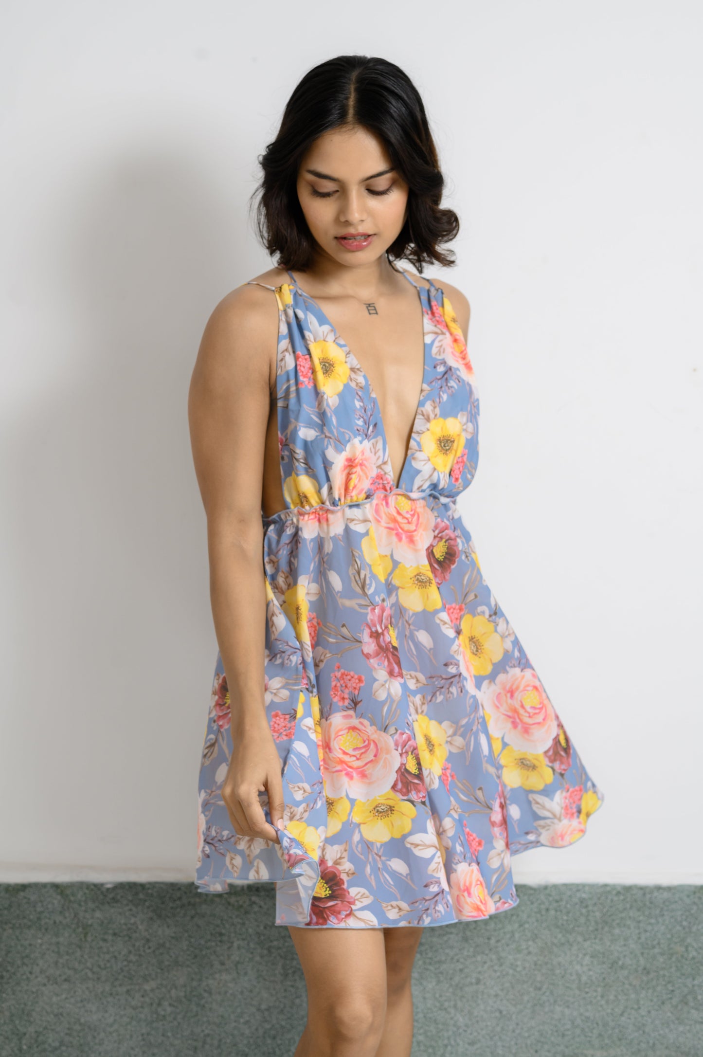 Bridal Bliss – Printed Cross-Back Nighty