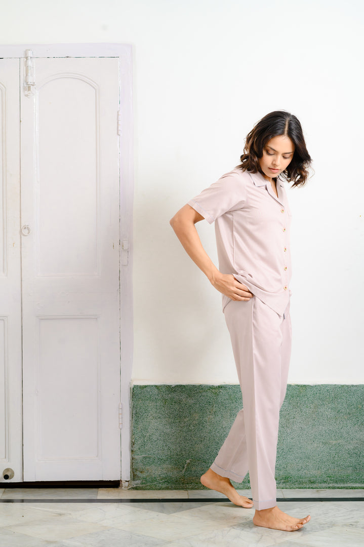 Blush Loop Button Pajama Set