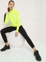 Shop-Women's Ath Runner Zip Neck Safety Yellow