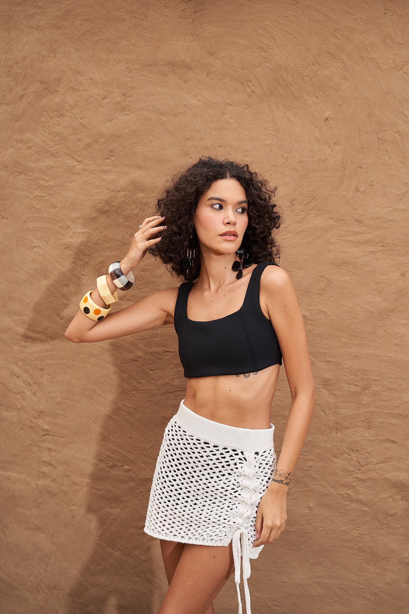 Chica Knit Skirt - White