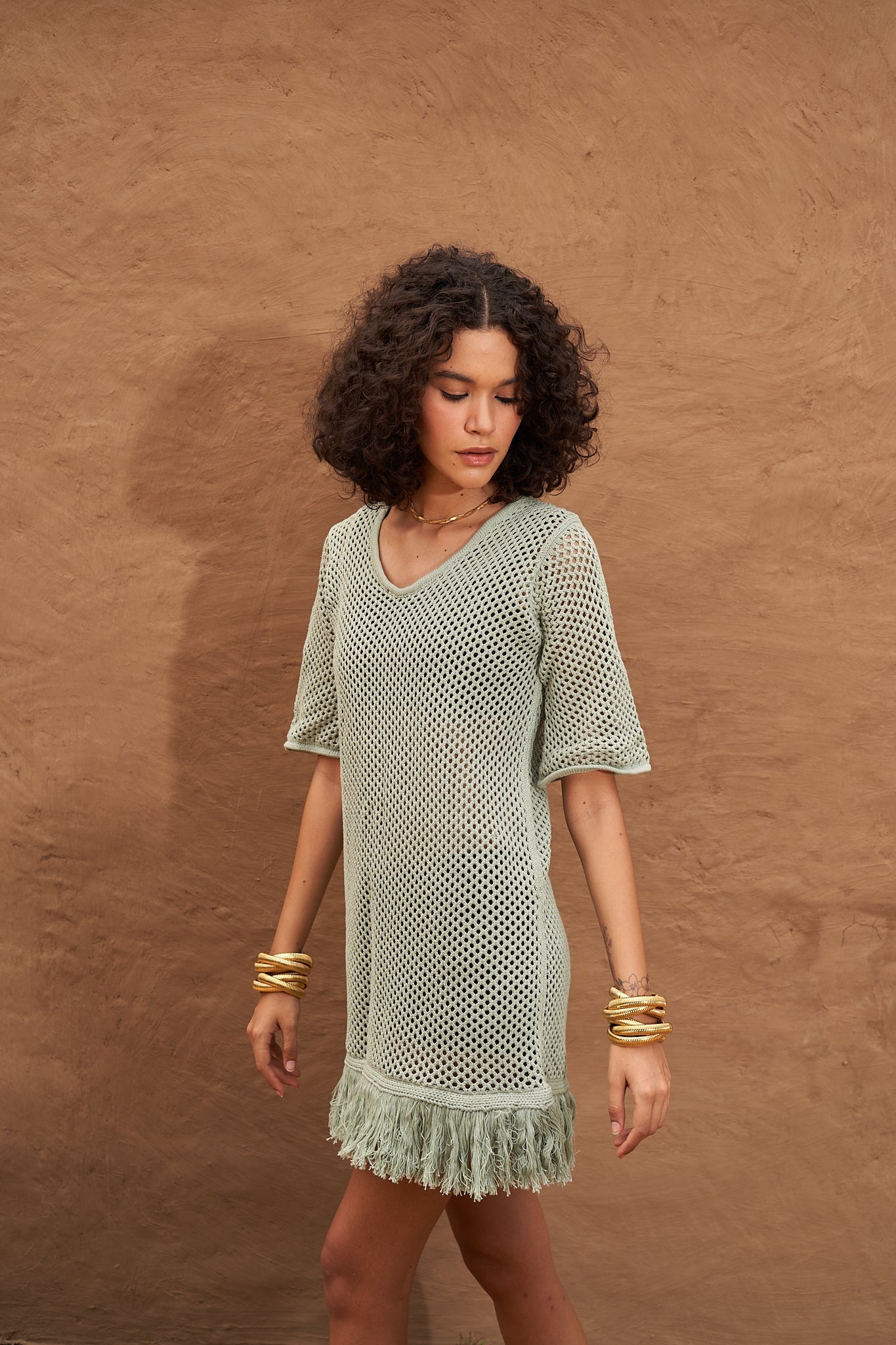 Amaya Knit Dress - Sage Green