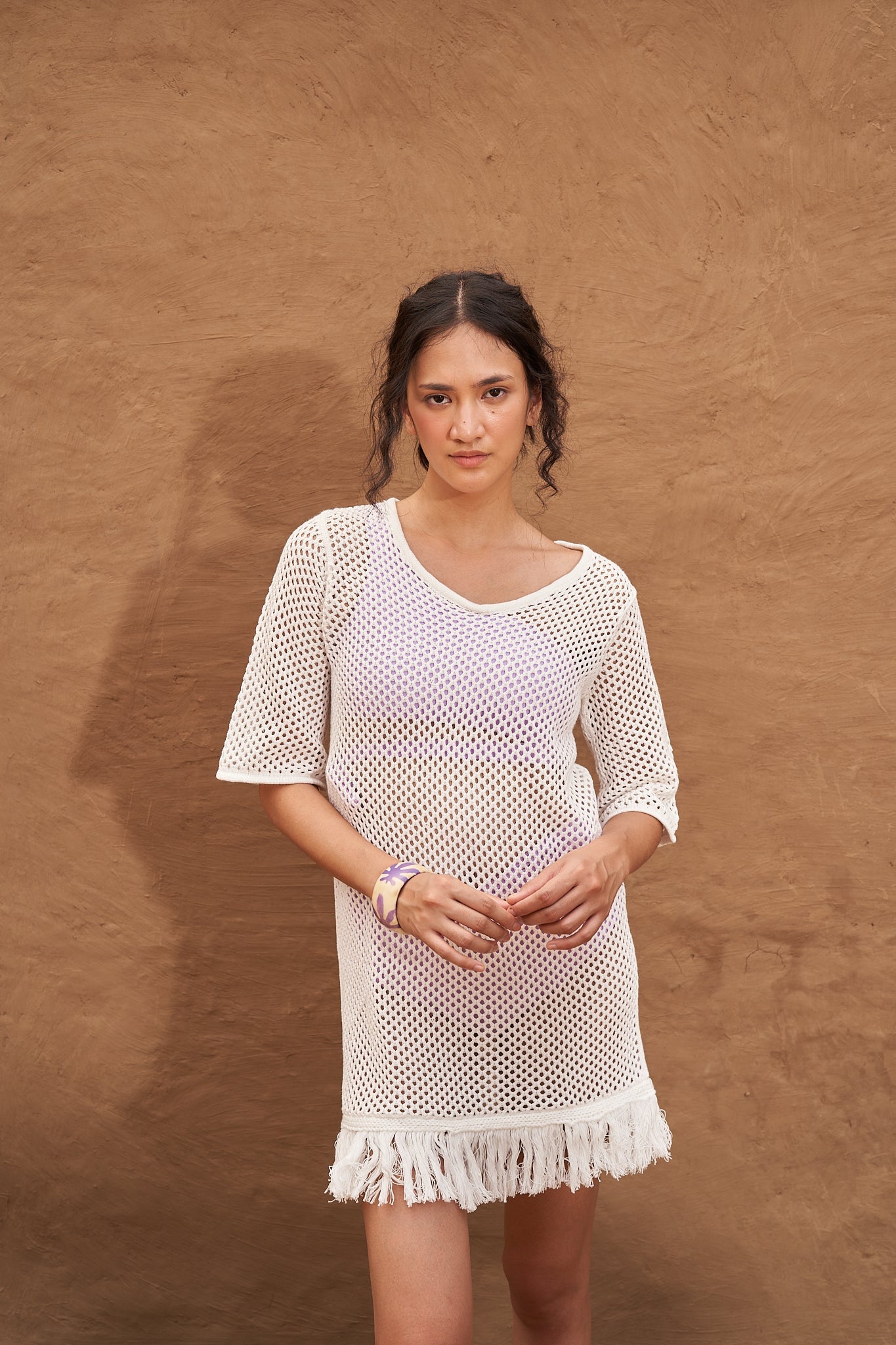 Amaya Knit Dress - White