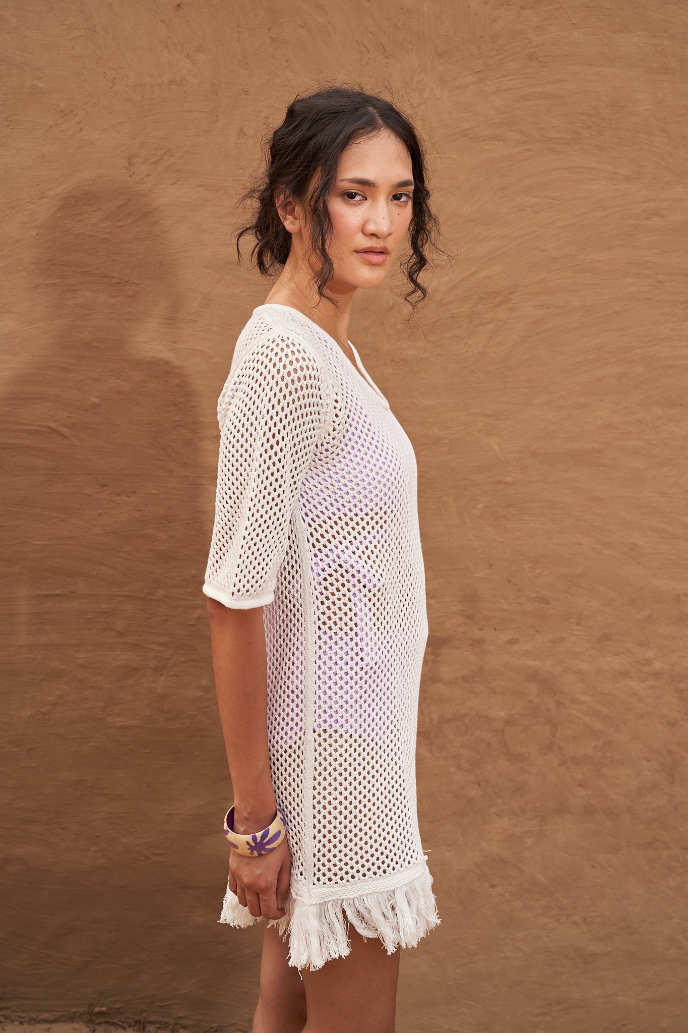 Amaya Knit Dress - White