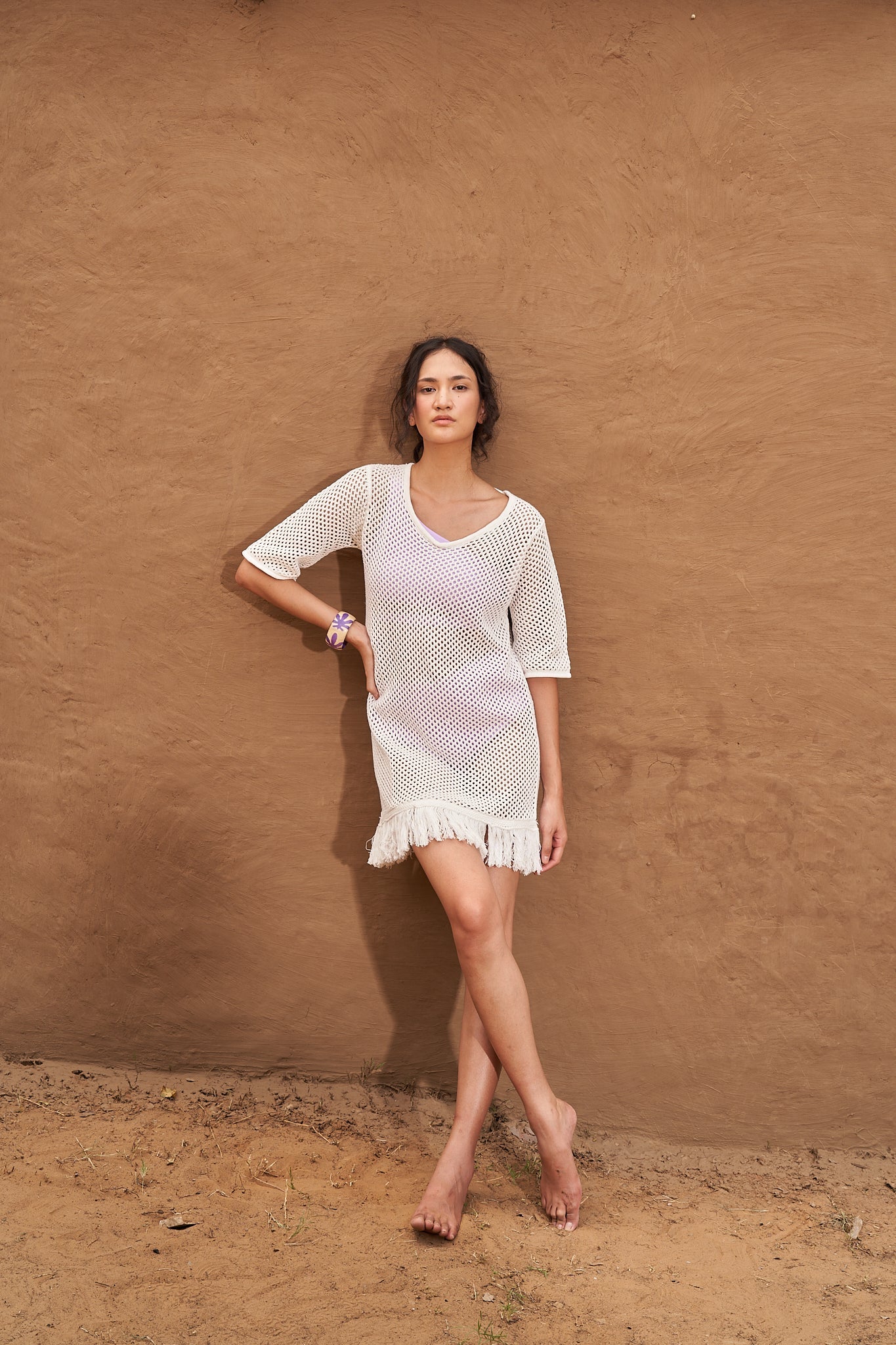 Amaya Knit Dress - White