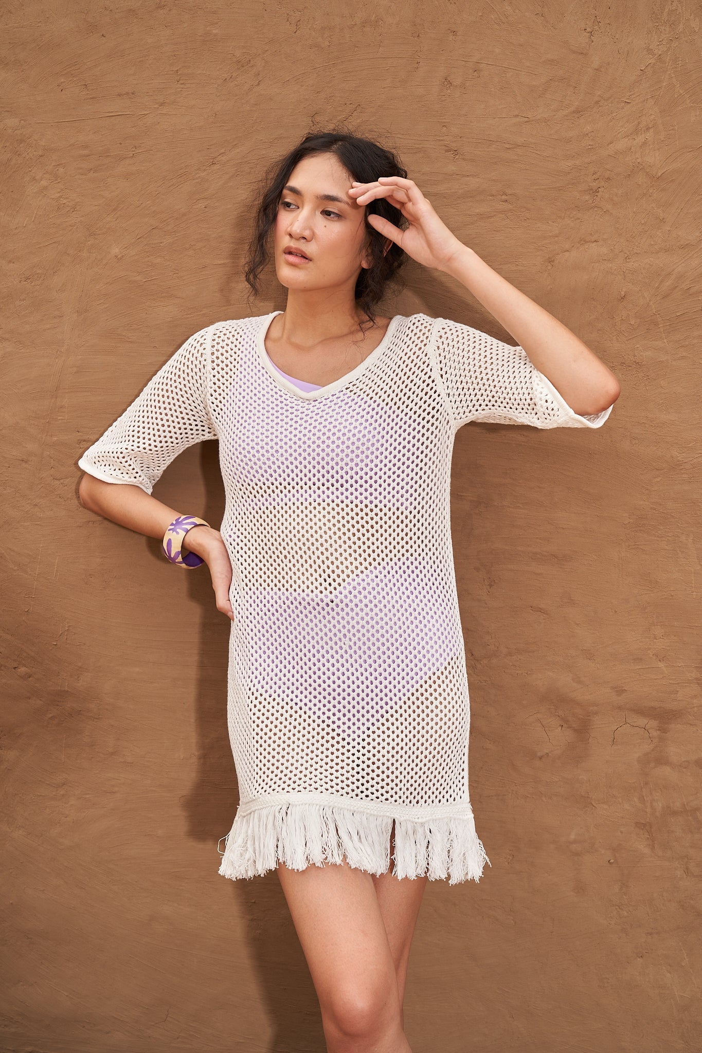 Amaya Knit Dress - White