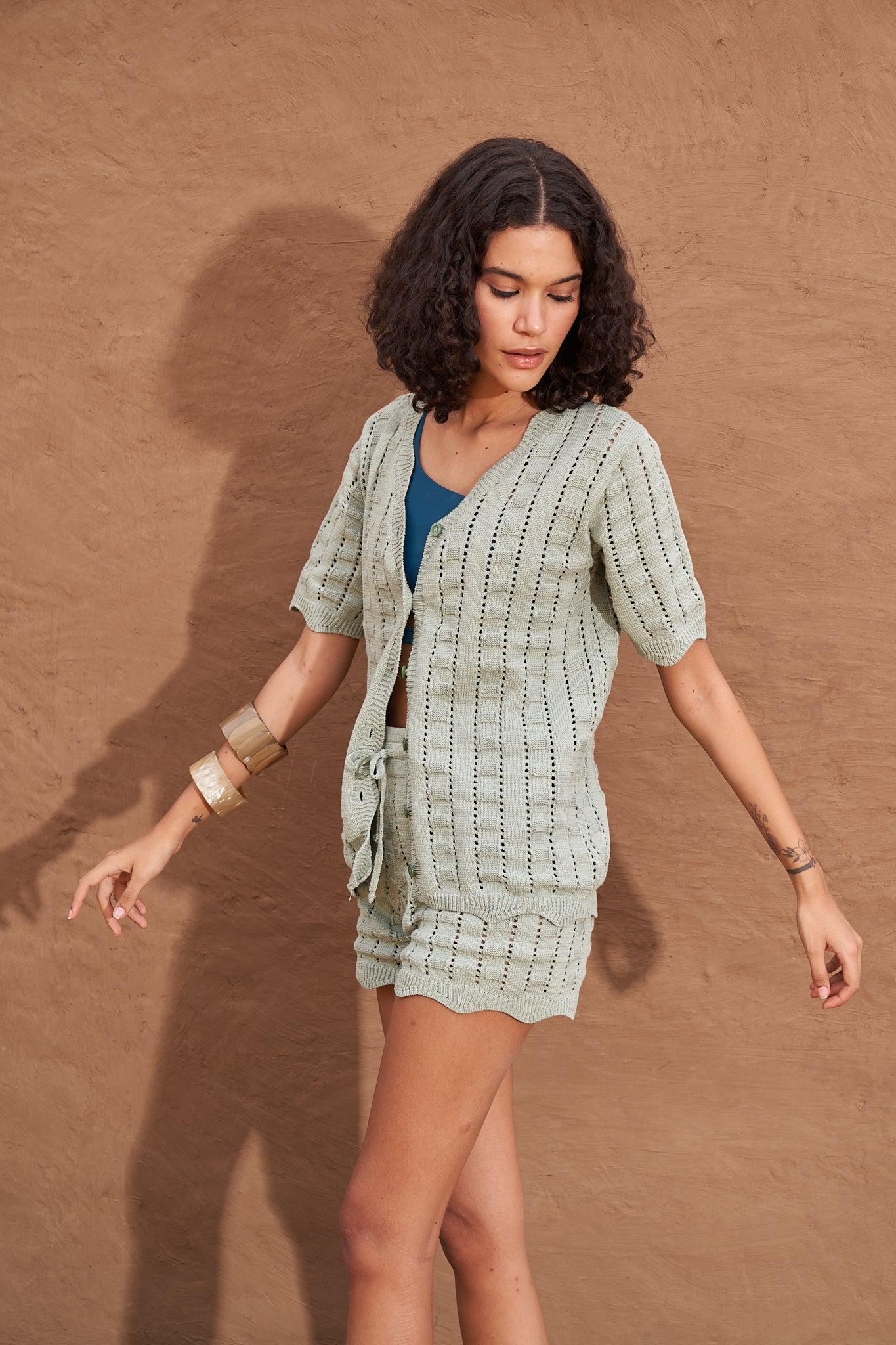 Allegro Knit Co-ord Set - Sage Green