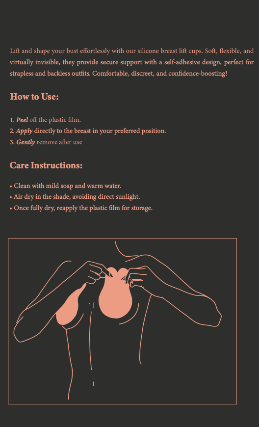 Lift It - Reusable Breast Lift Cups