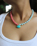 Melon Margarita Beaded Necklace