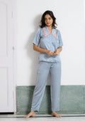 Satin Dual Collar Pajama Set