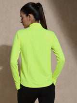 Shop-Women's Ath Runner Zip Neck Safety Yellow