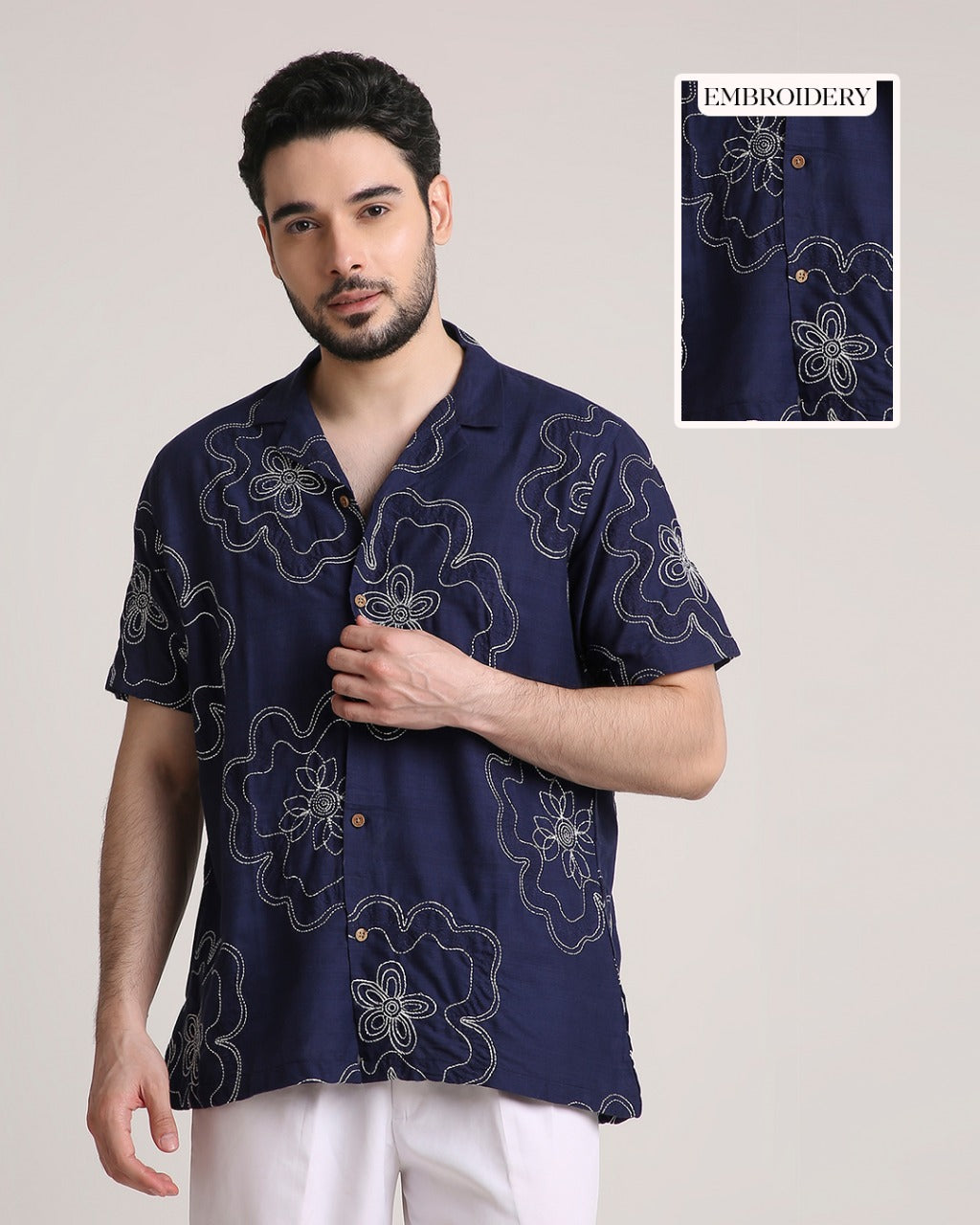 Buta Blue Shirt For Men