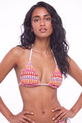 Candy Crochet Triangle Bikini Top