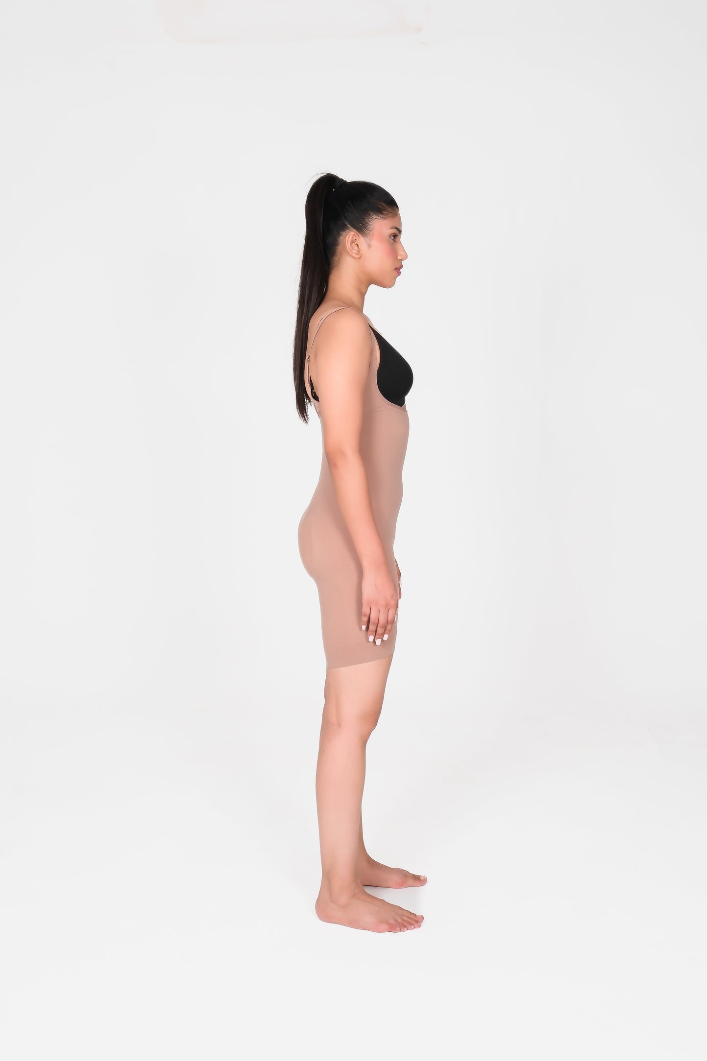 Open Bust Mid Thigh Bodysuit