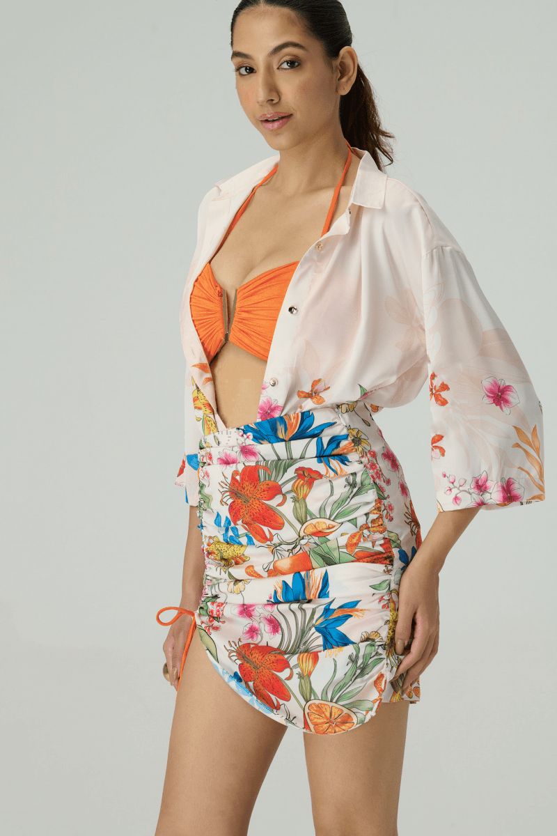 Endless Summer Shirt With Sinched Skirt And Crescent Bikini 2.0