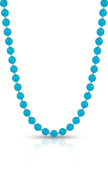 Blue Curacao Club Beaded Necklace