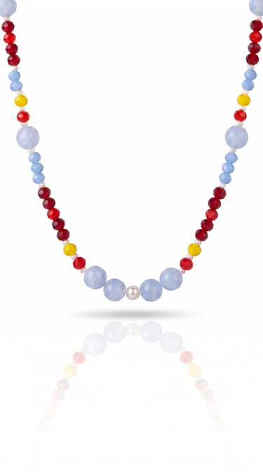 Cherry Skies Beaded Necklace