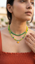 Lime Lagoon Layered Beaded Necklace