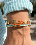 Shoreline Serenade Cuff Bracelet – close-up worn