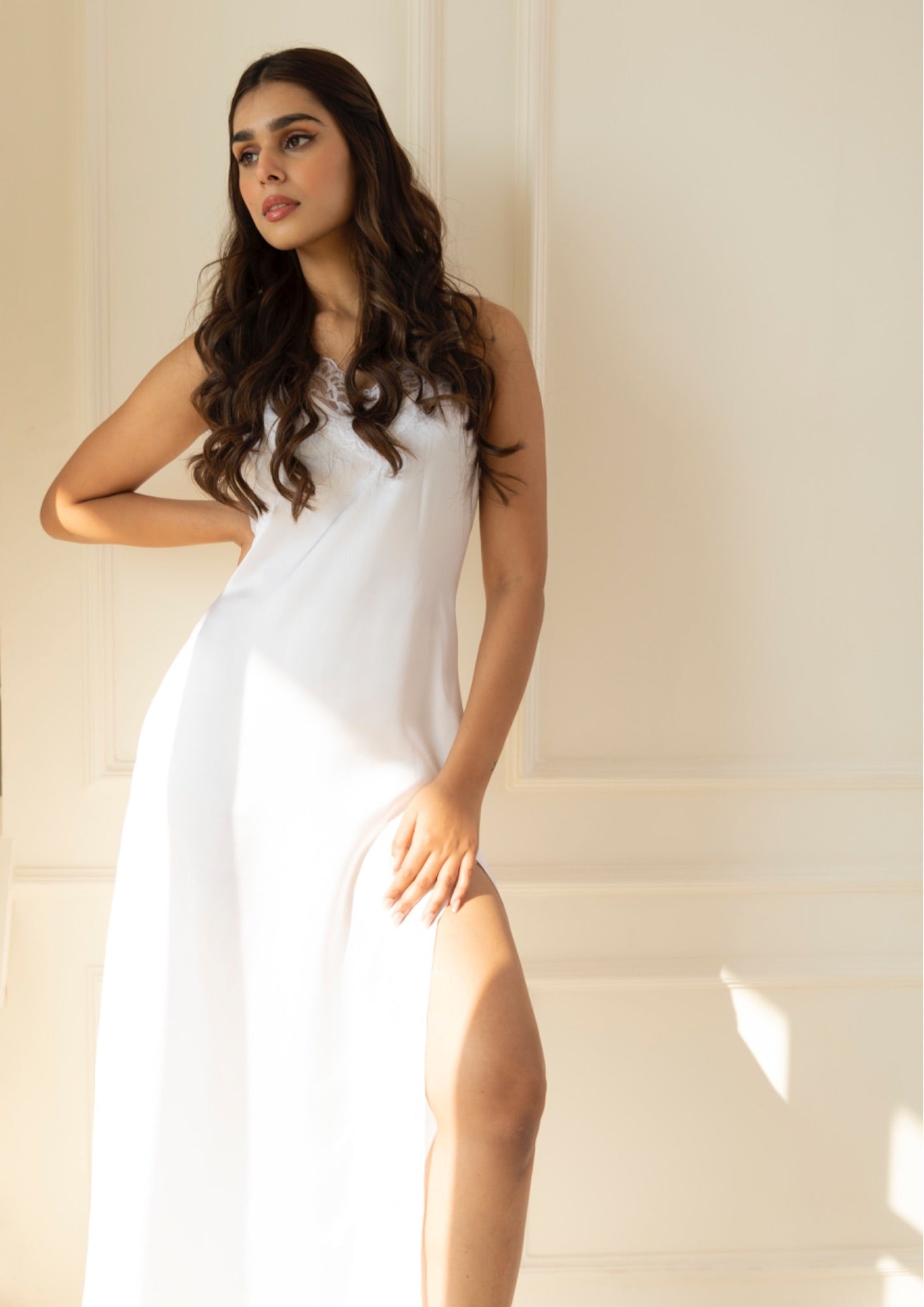 Pure Seduction Full Length Satin Robe Set