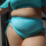 plus size cyan color bikini