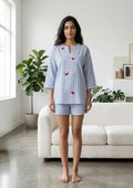 Azure Stripe Butterfly Lounge Set