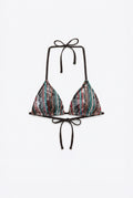 Disco Sequin Triangle Bikini Top