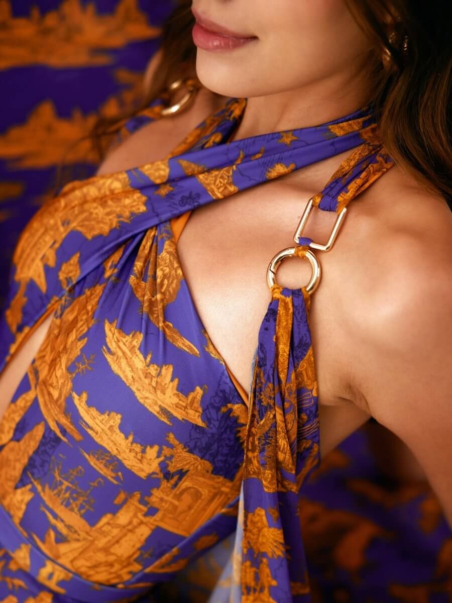 Ophelia Swimsuit With Furbelow Sarong