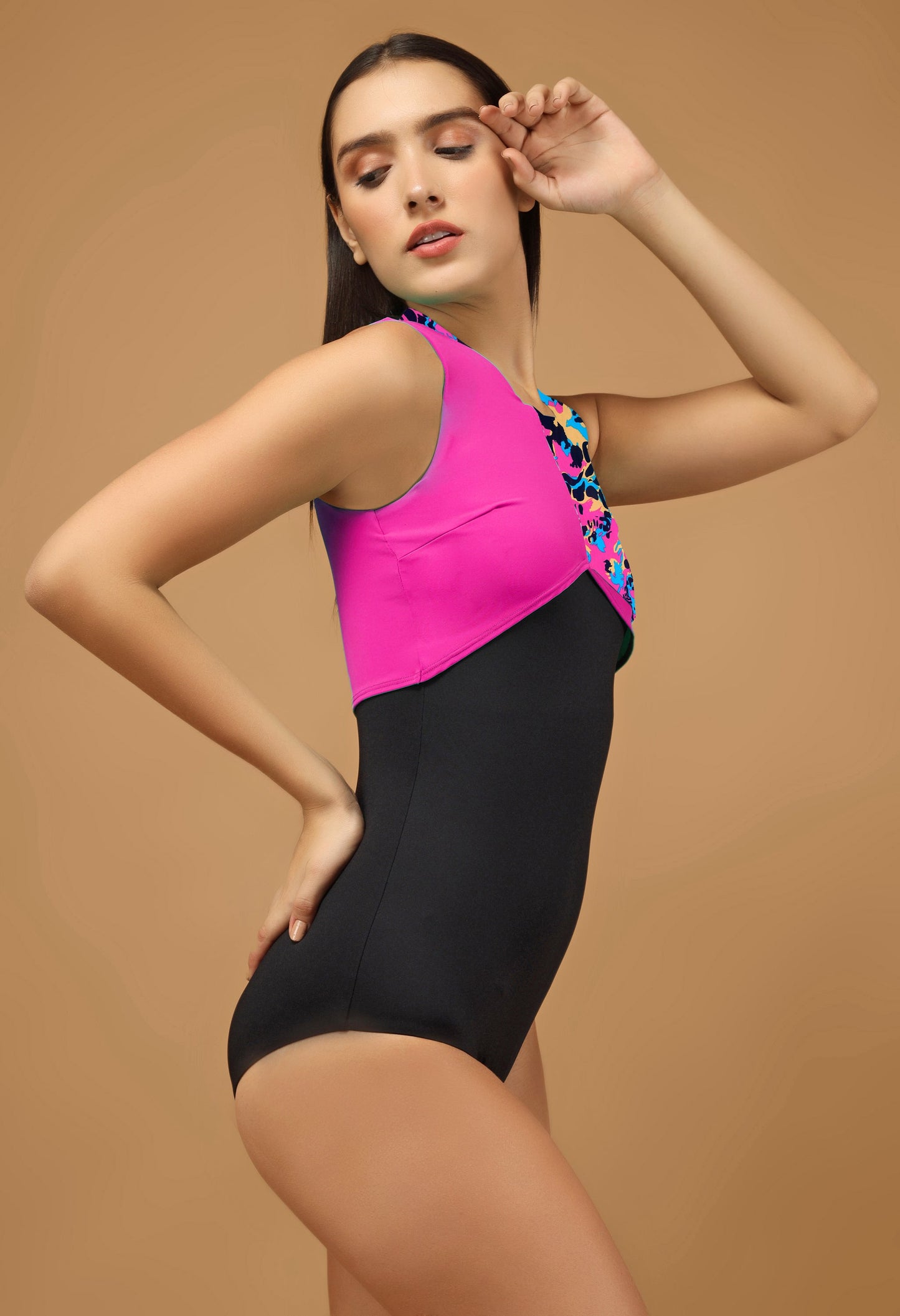 Pink Cape Swimsuit