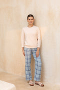 Flannel check track set