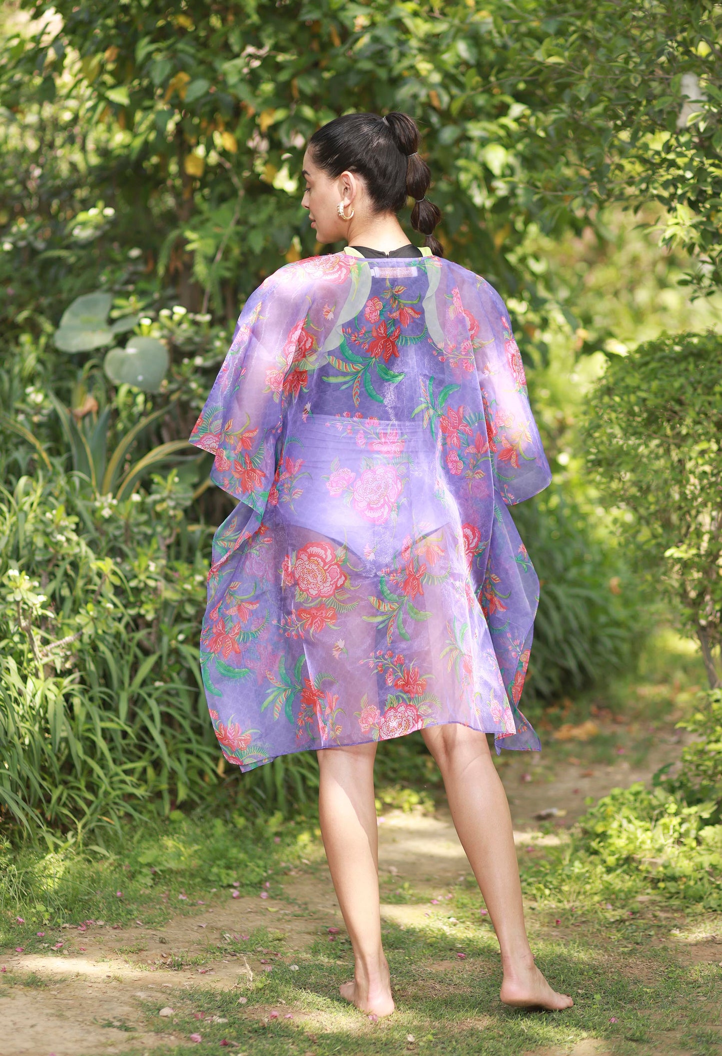 Lilac Kaftan Shrug By Mehul Bhardwaj