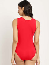 Red Solid Monokini – AISW-143D