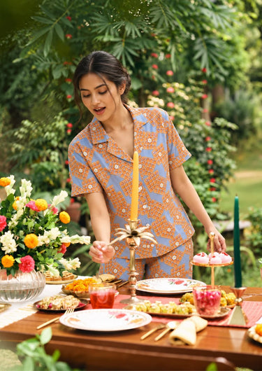 Waffle Morning Printed Night Suit