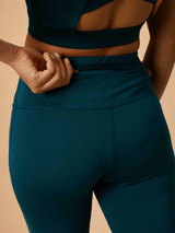 Shop-Teal Padded Cross Back Crop Top & 7/8 Leggings