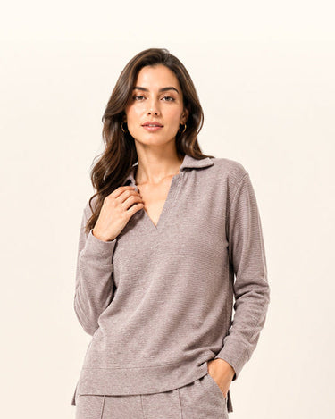 Beige Ottoman Long-Sleeve Polo