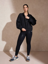 Shop-Gloss Bra & Ath Track Leggings Shiny Black