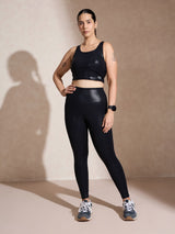 Shop-Ath Track Gloss Leggings Shiny Black