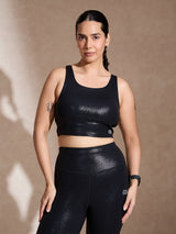 Shop-Gloss Bra & Ath Track Leggings Shiny Black