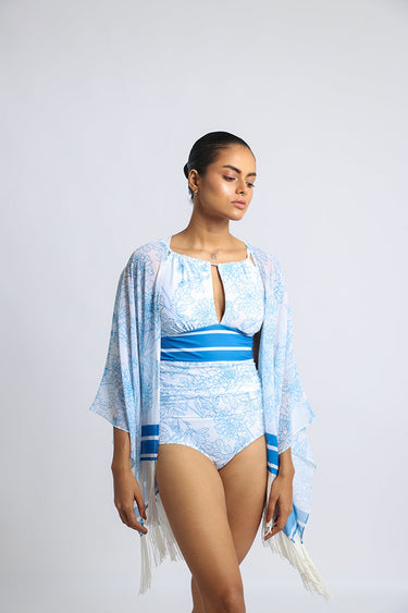 Dalia Dreams – Floral Fringed Shrug