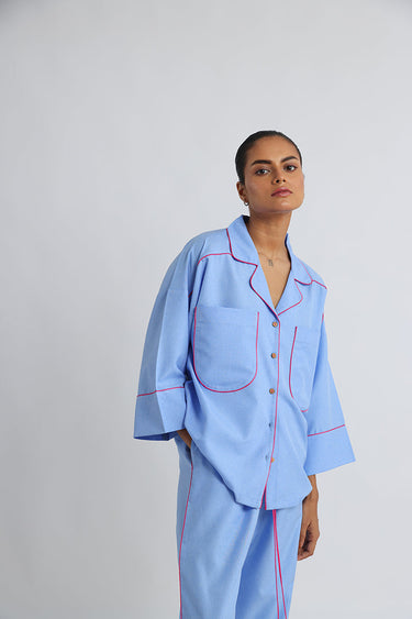 Skyline Cord – Blue Anti-Fit Co-Ord Set