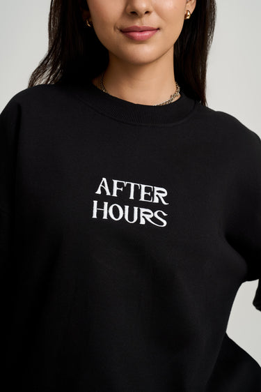 After Hours Black Sweatshirt Women