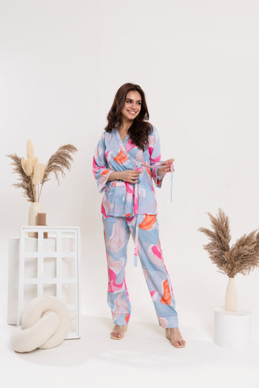 Cosmic Coral Pajama Set